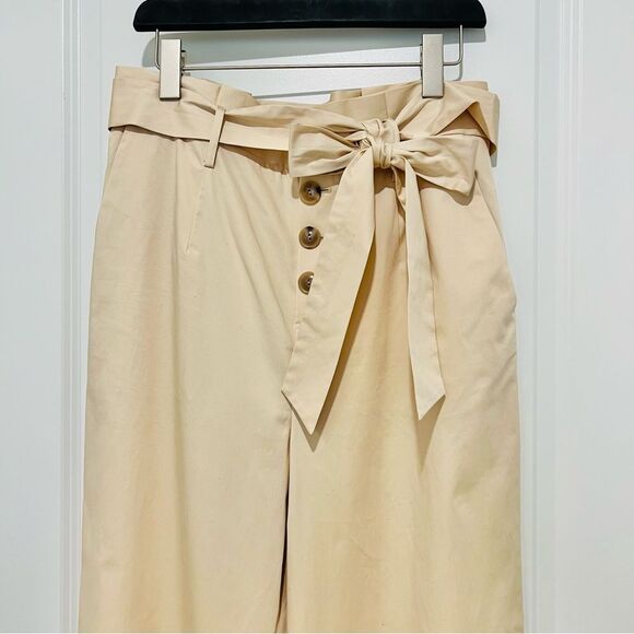 Antonio Melani Women's Trouser High Rise Wide Leg Paperbag Belted Wait Sz. 12 - Picture 2 of 11